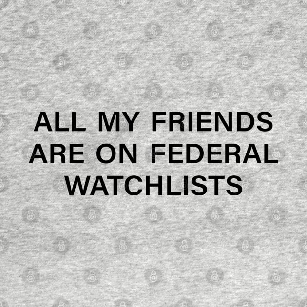 all my friends are on federal watchlists by vintage-corner